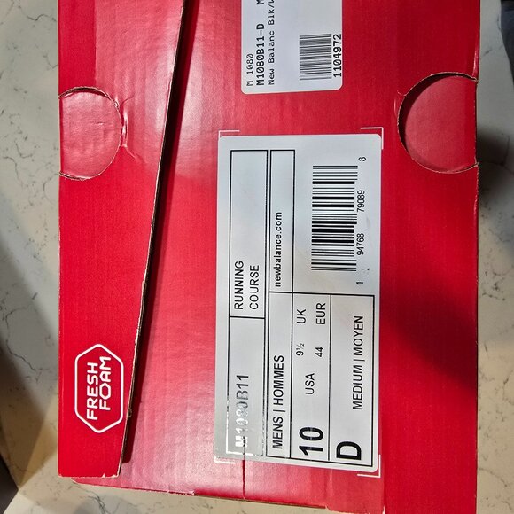 New Balance Fresh Foam 1080B11 Men's Running Shoe BLACK SIZE 10 NEW - Picture 11 of 11